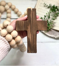Load image into Gallery viewer, 2 Giant Natural Wood Bead Rosaries Wholesale