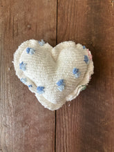 Load image into Gallery viewer, Vintage White, Pink, blue, green Chenille heart