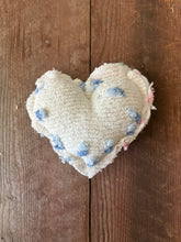 Load image into Gallery viewer, Vintage White Pink and Blue Chenille heart