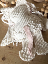 Load image into Gallery viewer, Vintage Pink and White Bates Hobnail Chenille Lion
