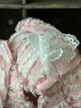 Load image into Gallery viewer, Vintage Pink and White Stripe Chenille Bunny