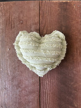 Load image into Gallery viewer, Vintage Light Sage Green Chenille heart