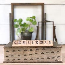 Load image into Gallery viewer, Christmas Vintage Scrabble Sign