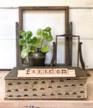 Load image into Gallery viewer, Freedom Vintage Scrabble Sign