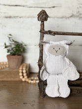 Load image into Gallery viewer, Vintage White  Honeycomb and Dropcloth Lamb/Sheep
