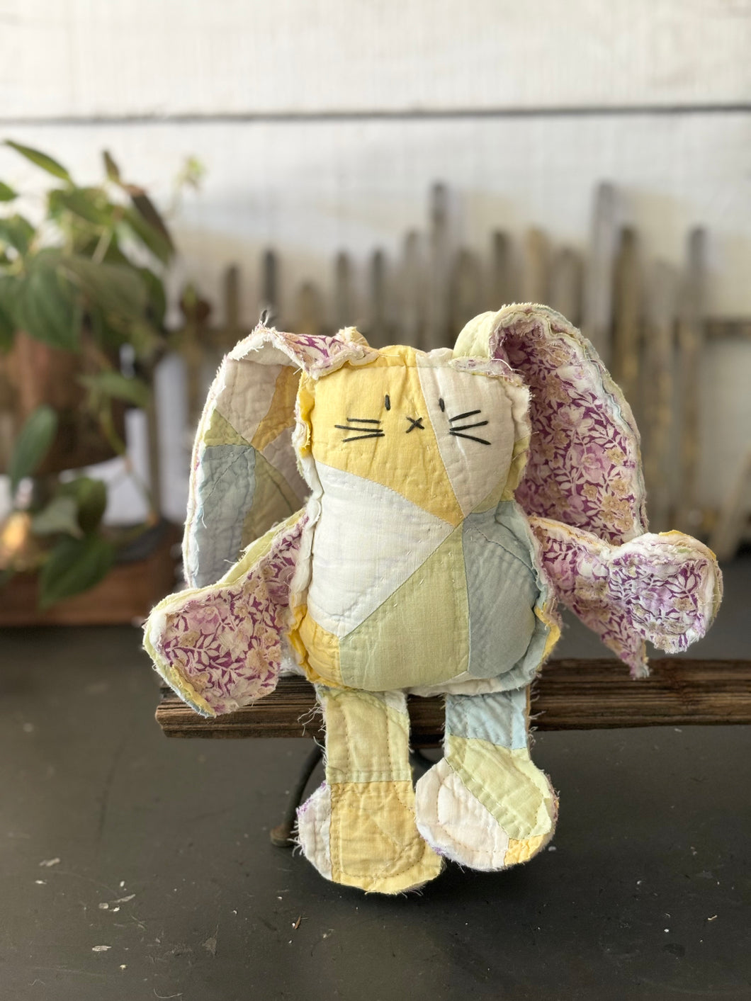 Vintage Floral Quilt Bunny