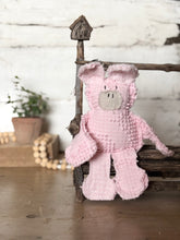 Load image into Gallery viewer, Pink Bates Hobnail Vintage Chenille Piglet
