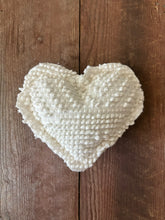 Load image into Gallery viewer, Vintage White Bates Chenille heart

