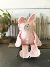 Load image into Gallery viewer, Pink Vintage Bates Hobnail Chenille Piglet
