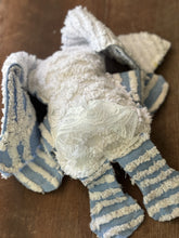 Load image into Gallery viewer, White and Blue Vintage Chenille bunny
