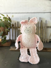 Load image into Gallery viewer, Pink Bates Hobnail Vintage Chenille Piglet
