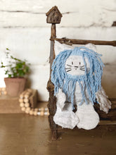 Load image into Gallery viewer, Vintage Blue and White Bates Chenille Lion
