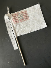 Load image into Gallery viewer, Vintage Chenille American Flag with Red Ticking Stripe-FREEDOM, AMERICA, LIBERTY
