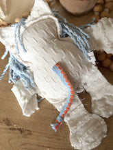 Load image into Gallery viewer, Vintage Blue and White Bates Chenille Lion
