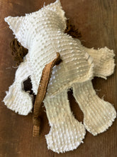 Load image into Gallery viewer, Vintage White Bates Hobnail Chenille Lion with Brown mane
