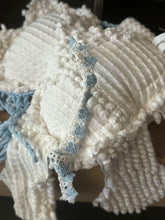 Load image into Gallery viewer, Vintage Blue and White Bates Chenille Lion
