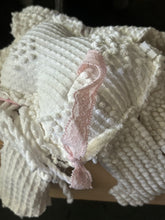 Load image into Gallery viewer, Vintage Pink and White Bates Hobnail Chenille Lion
