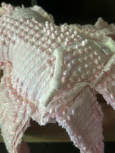 Load image into Gallery viewer, Pink Bates Hobnail Vintage Chenille Piglet
