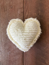 Load image into Gallery viewer, Vintage Chenille Yellow Stripe Chenille heart
