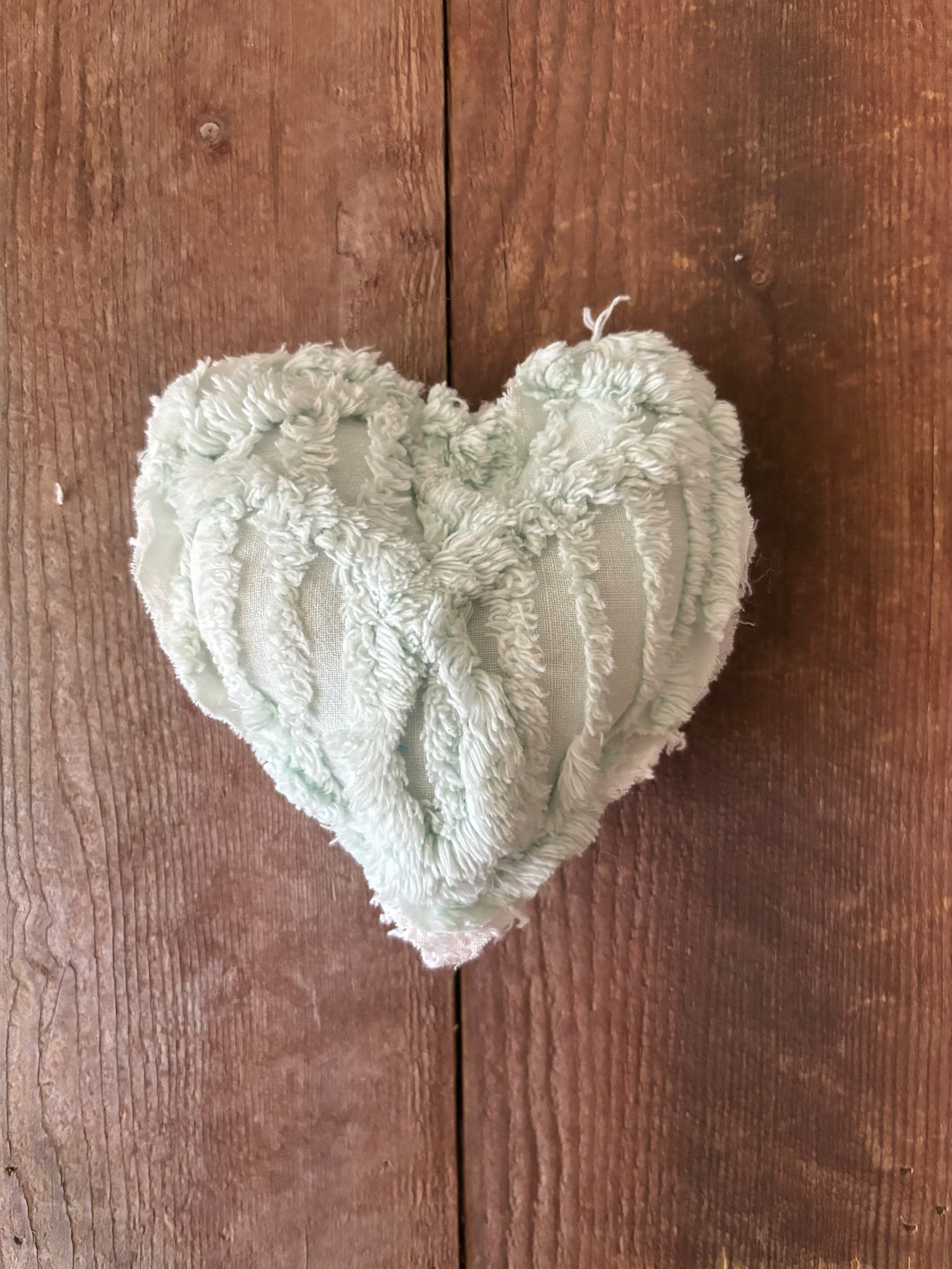 Vintage Light Blue Chenille heart