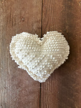 Load image into Gallery viewer, Vintage White Bates Chenille heart
