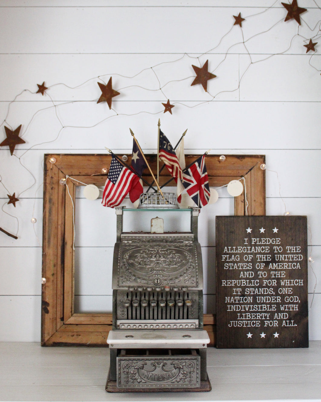 Rusty 6 ft. Rustic Star Garland