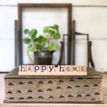 Load image into Gallery viewer, Happy Home Vintage Scrabble Sign
